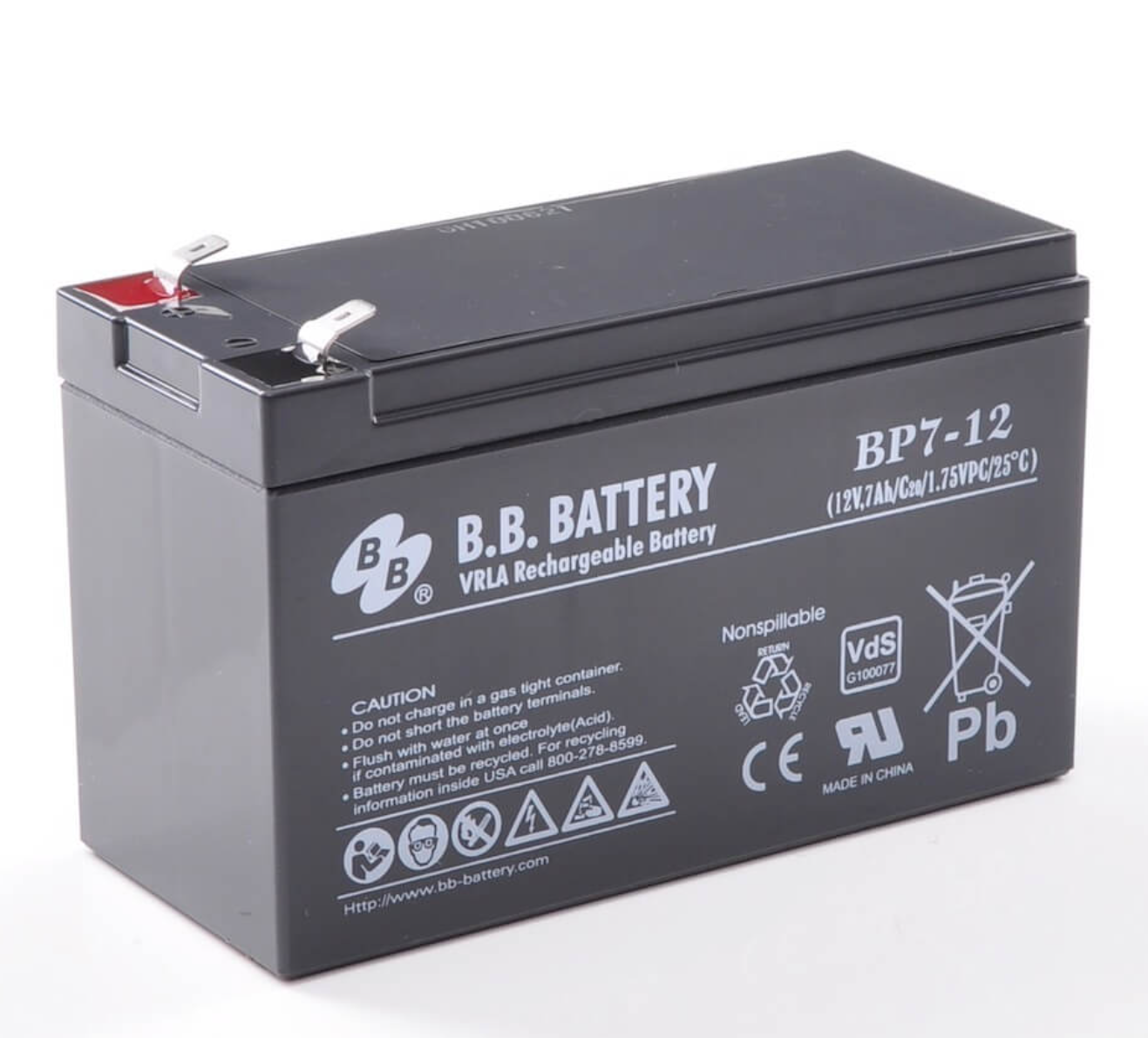 12V 5Ah Battery, Sealed Lead Acid Battery (AGM), B.B. Battery BP5-12 ...